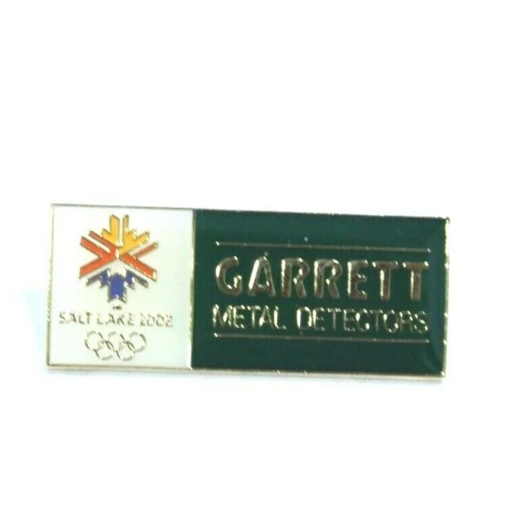 2002 Salt Lake Olympic Garrett Metal Detectors Lapel Hat Pin New Aminco